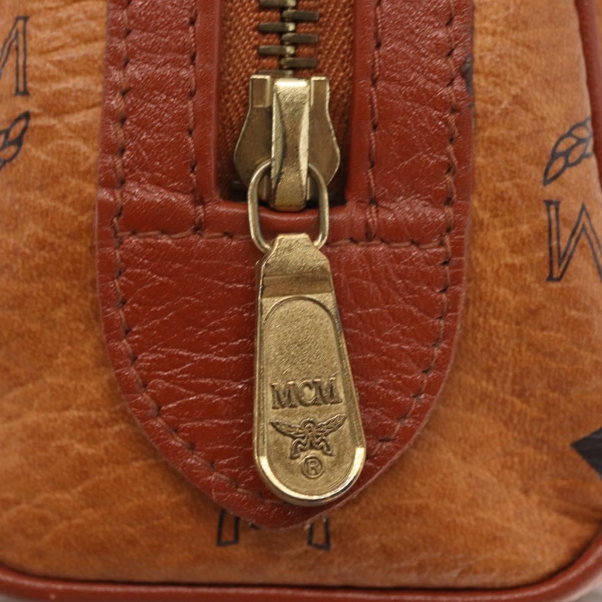 MCM Visetos Handbag Canvas And Leather Brown Canvas Handbag (Pre-Owned)