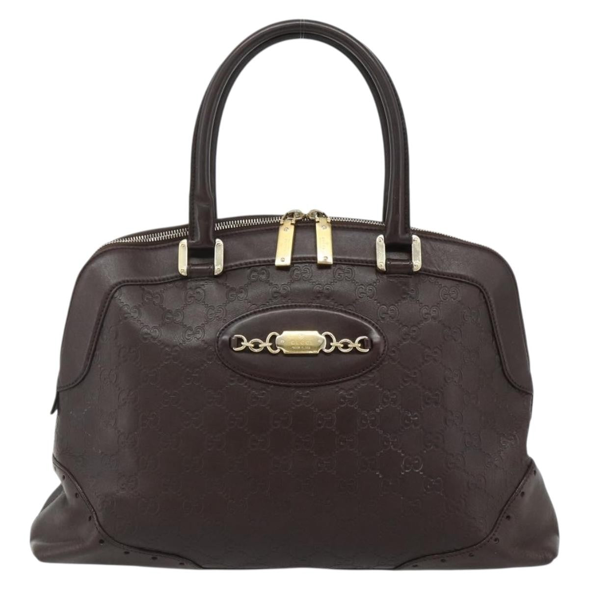 Gucci Guccissima Shoulder Bag Brown Canvas Handbag (Pre-Owned)
