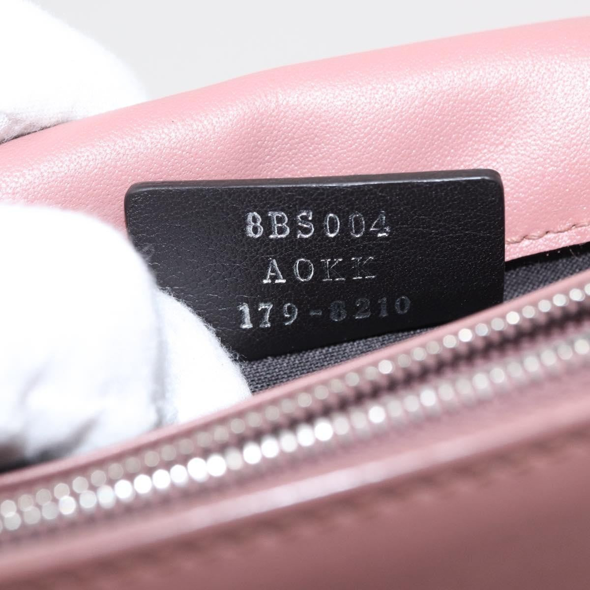 Fendi F Is Fendi Wallet On Chain Leather Pink Leather Shoulder Bag Bag (Pre-Owned)