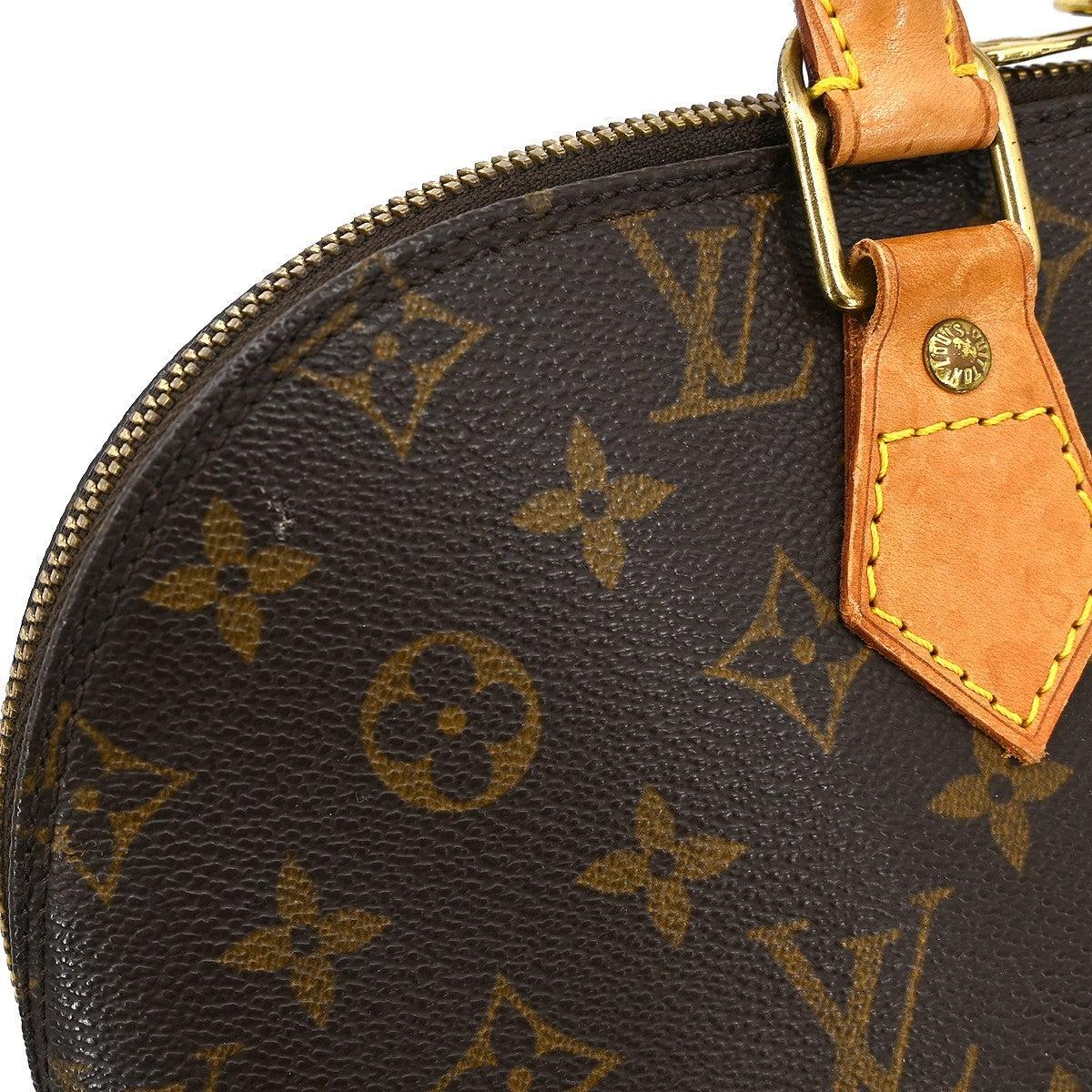 Louis Vuitton Alma Handbag Monogram Canvas Brown Canvas Handbag (Pre-Owned)