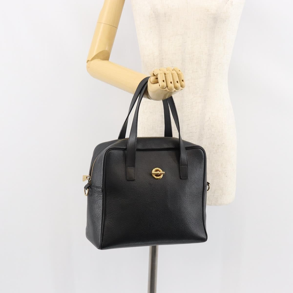 Celine Handbag Leather Black Leather Handbag (Pre-Owned)