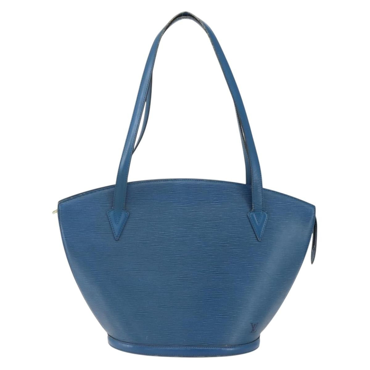 Louis Vuitton Saint Jacques Handbag Epi Leather Blue Leather Shoulder Bag Bag (Pre-Owned)