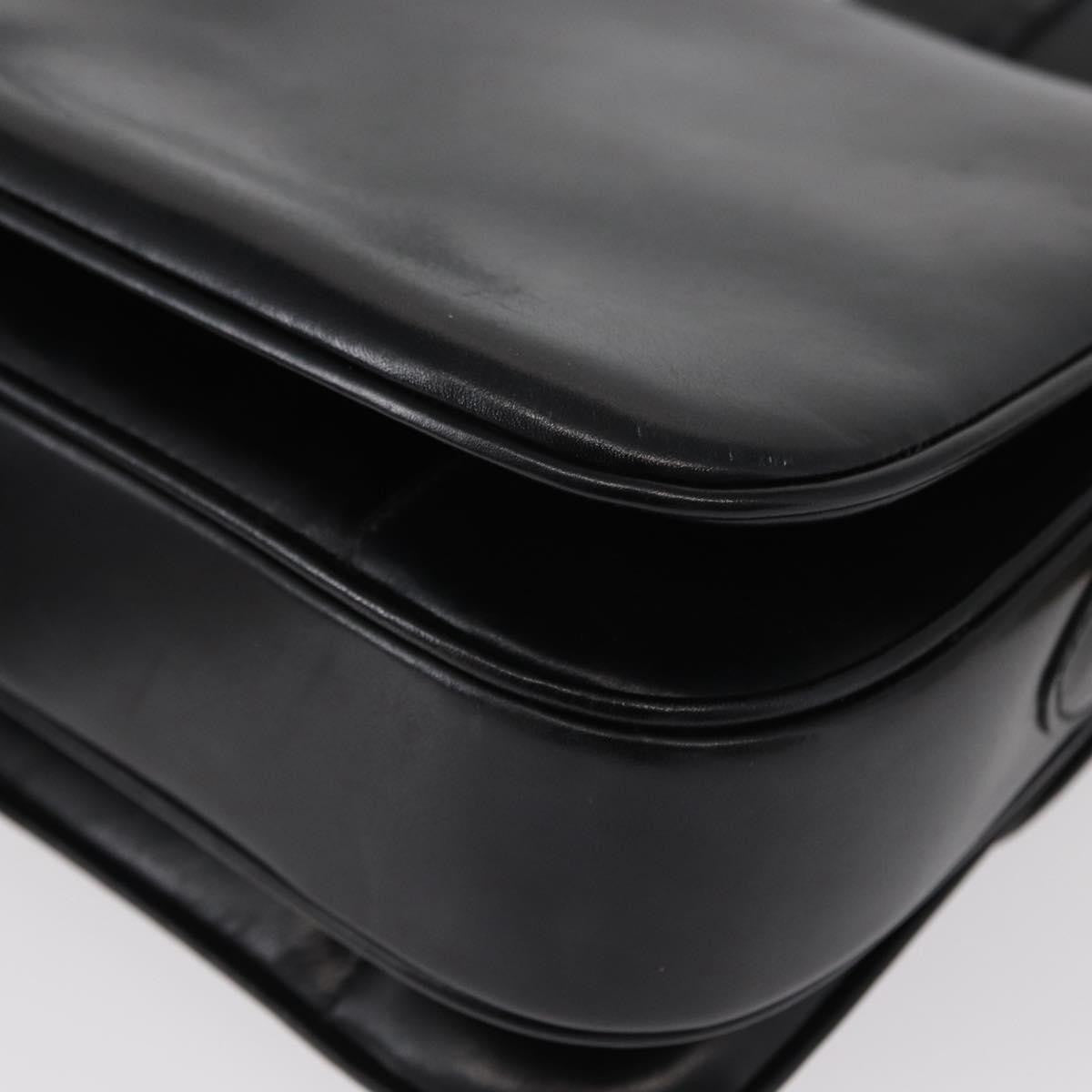 Celine Horse Carriage Shoulder Bag Leather Black Leather Shoulder Bag Bag (Pre-Owned)
