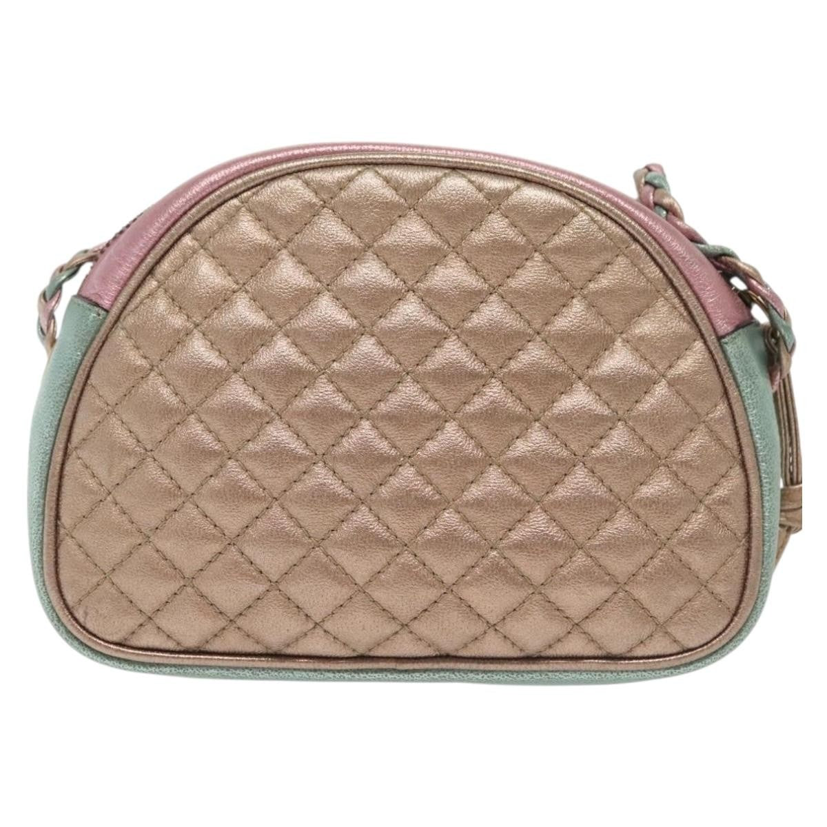 Gucci Trapuntata Camera Shoulder Bag Quilted Laminated Leather Multicolour Leather Shoulder Bag Bag (Pre-Owned)