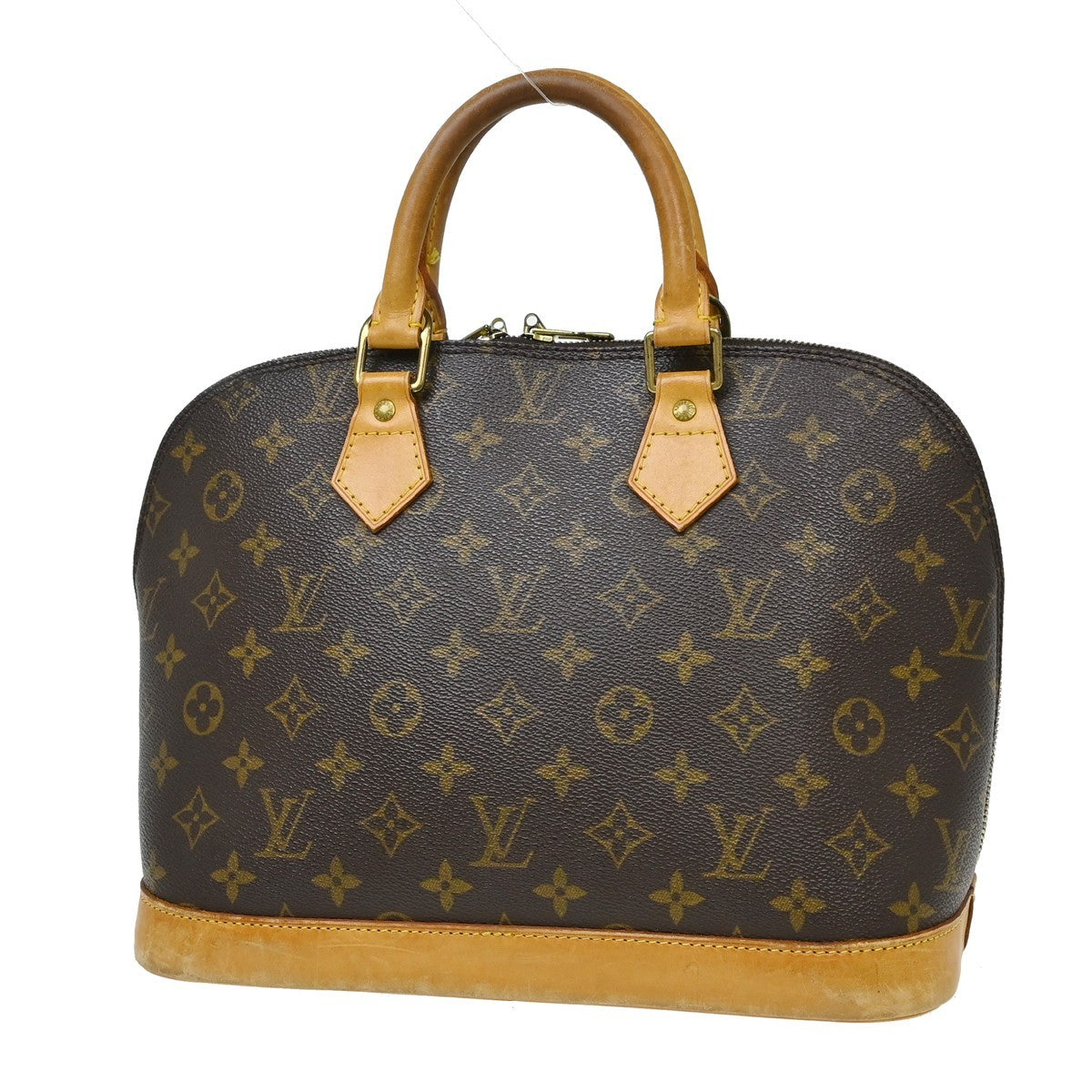 Louis Vuitton Alma Handbag Monogram Canvas Brown Canvas Handbag (Pre-Owned)