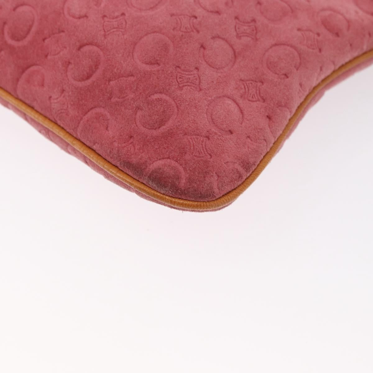 Celine C Macadam Shoulder Bag Suede Pink Suede Shoulder Bag Bag (Pre-Owned)