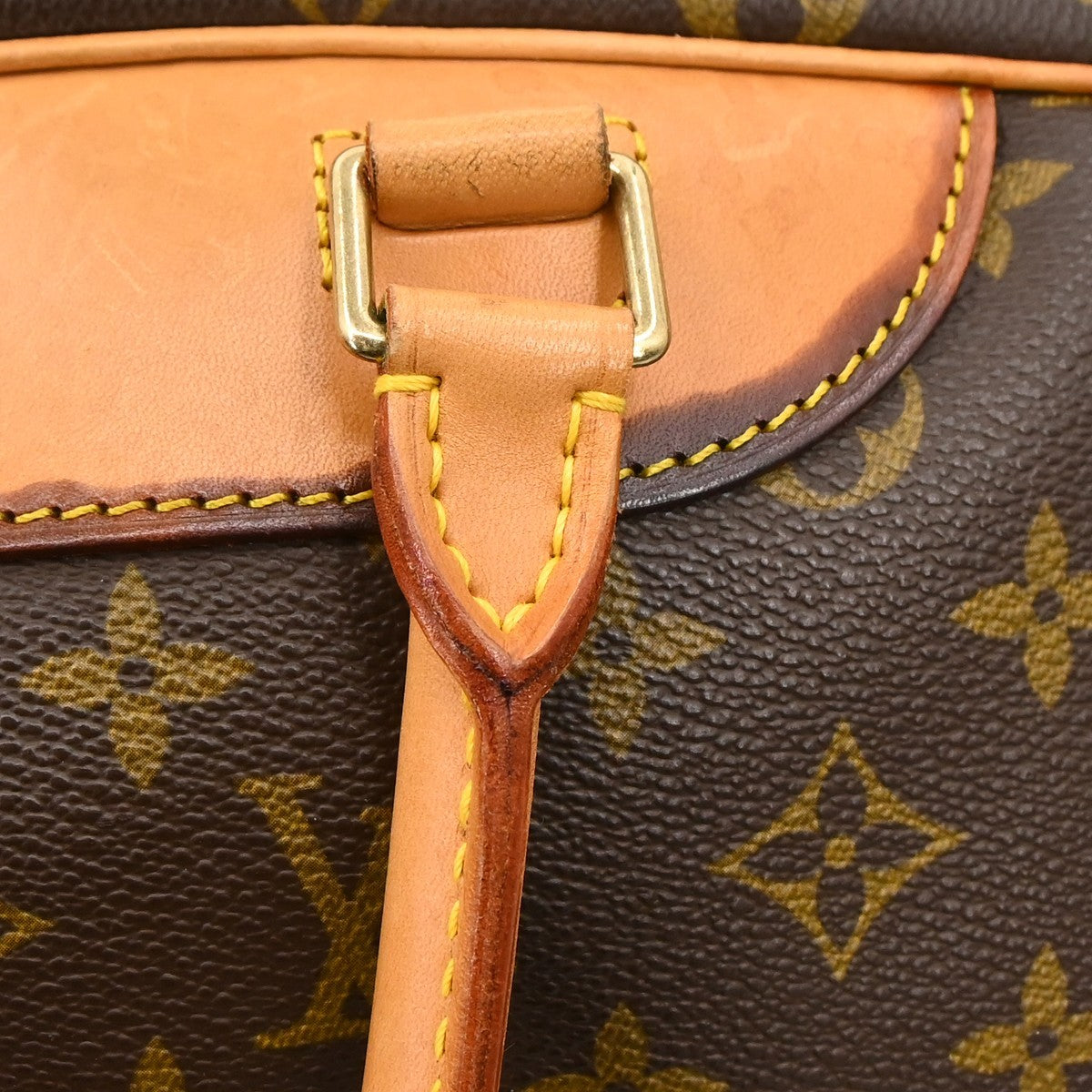 Louis Vuitton Deauville Handbag Monogram Canvas Brown Canvas Handbag (Pre-Owned)