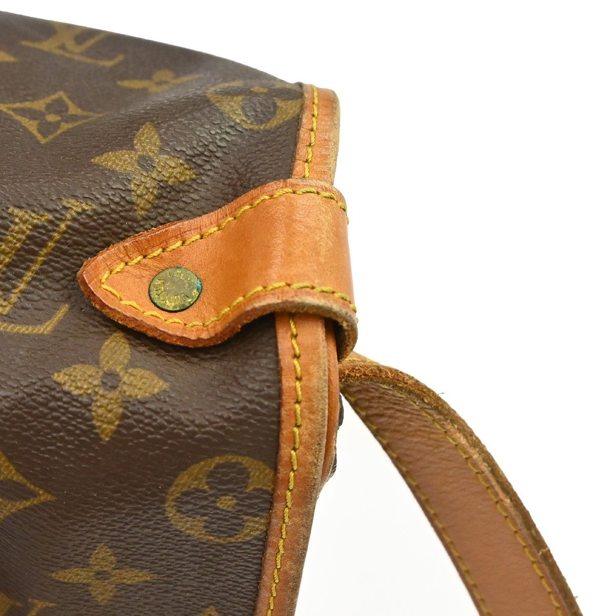 Louis Vuitton Saumur Handbag Monogram Canvas Brown Canvas Shoulder Bag Bag (Pre-Owned)