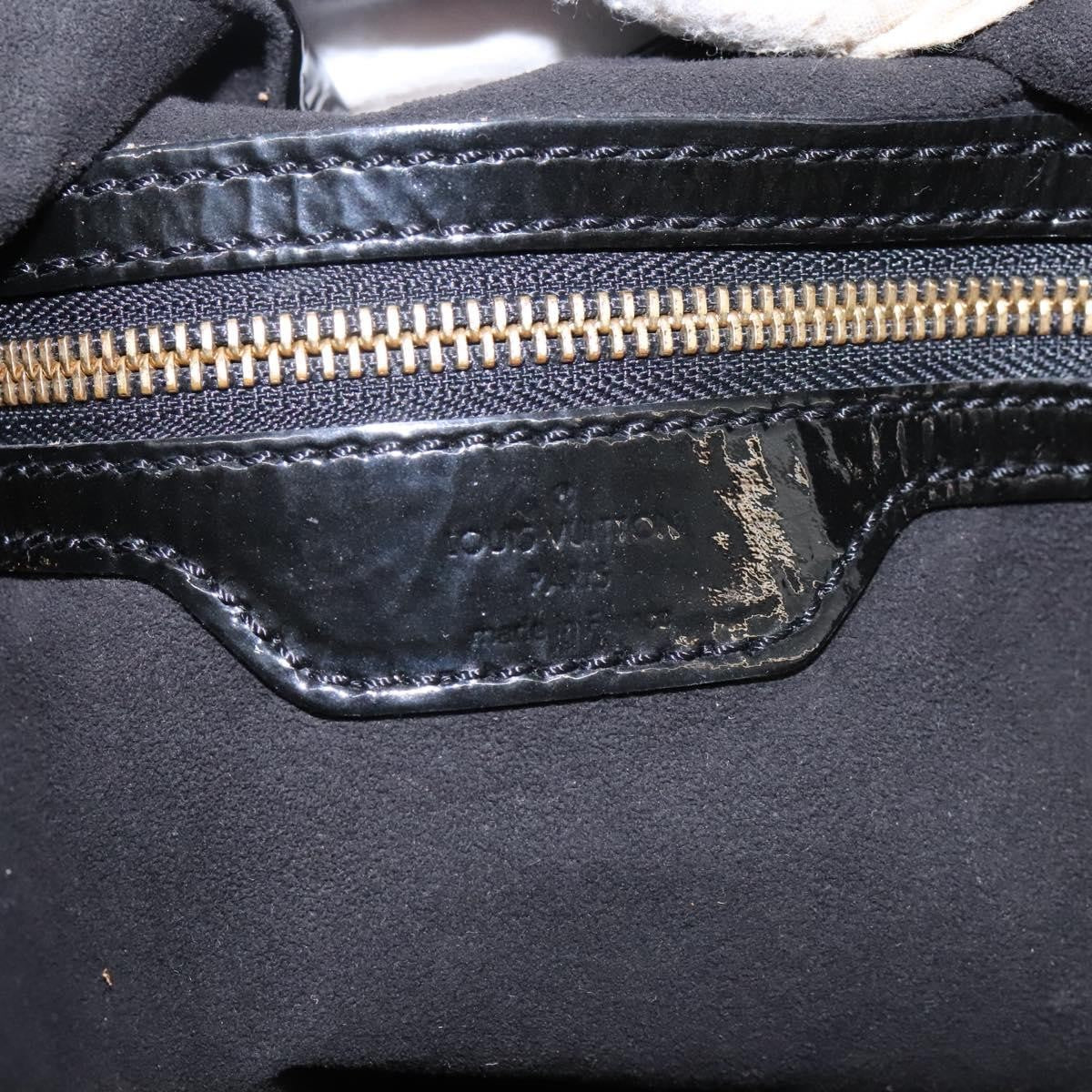 Louis Vuitton L Hobo Surya Leather Black Patent_Leather Handbag (Pre-Owned)