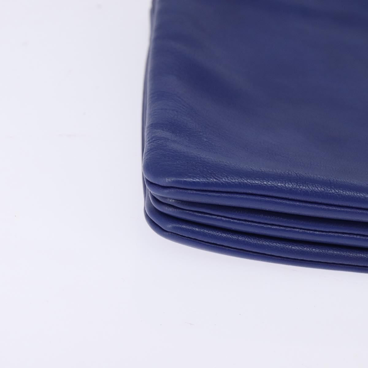 Celine Trio Crossbody Bag Leather Blue Leather Crossbody Bag Bag (Pre-Owned)