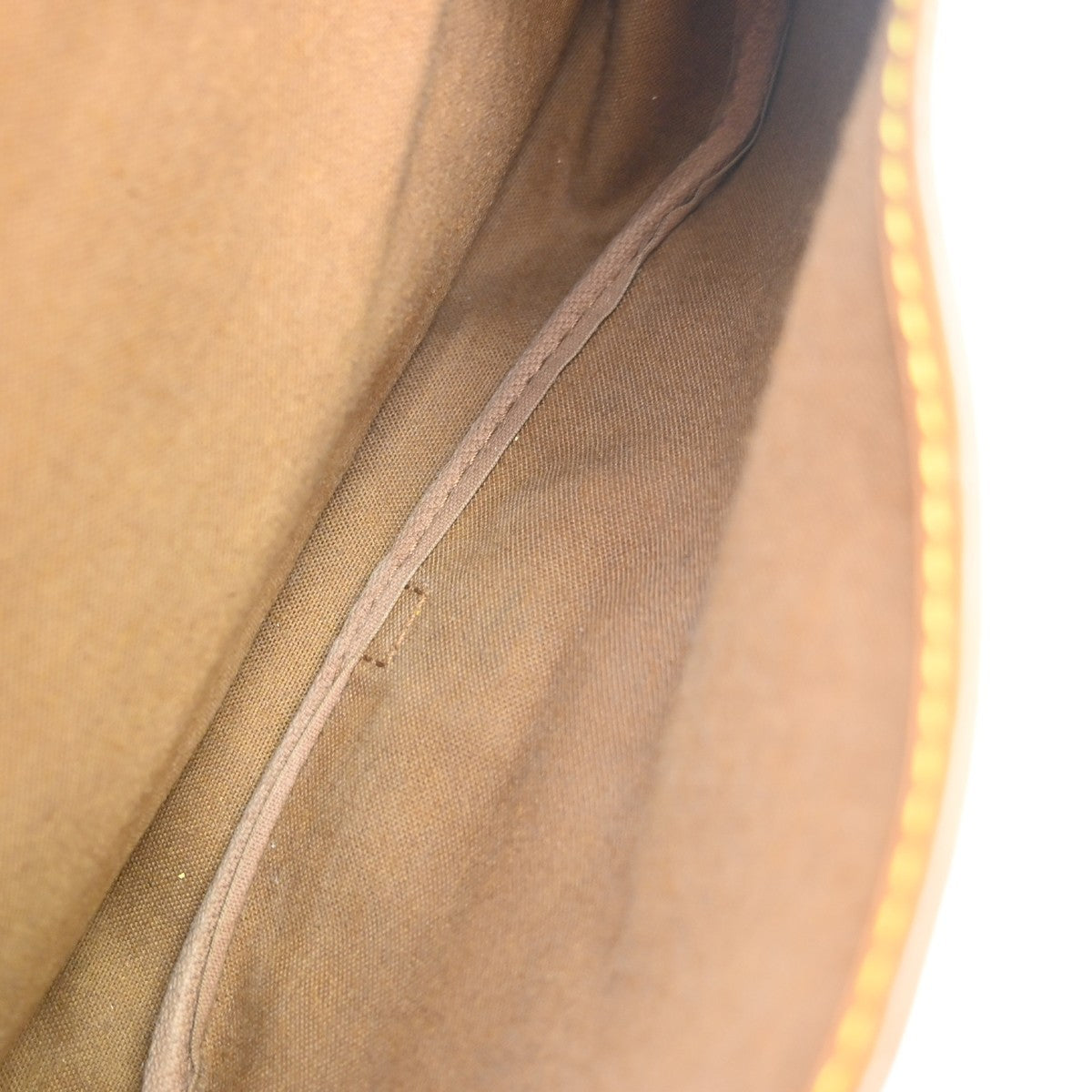 Louis Vuitton Saumur Handbag Monogram Canvas Brown Canvas Shoulder Bag Bag (Pre-Owned)