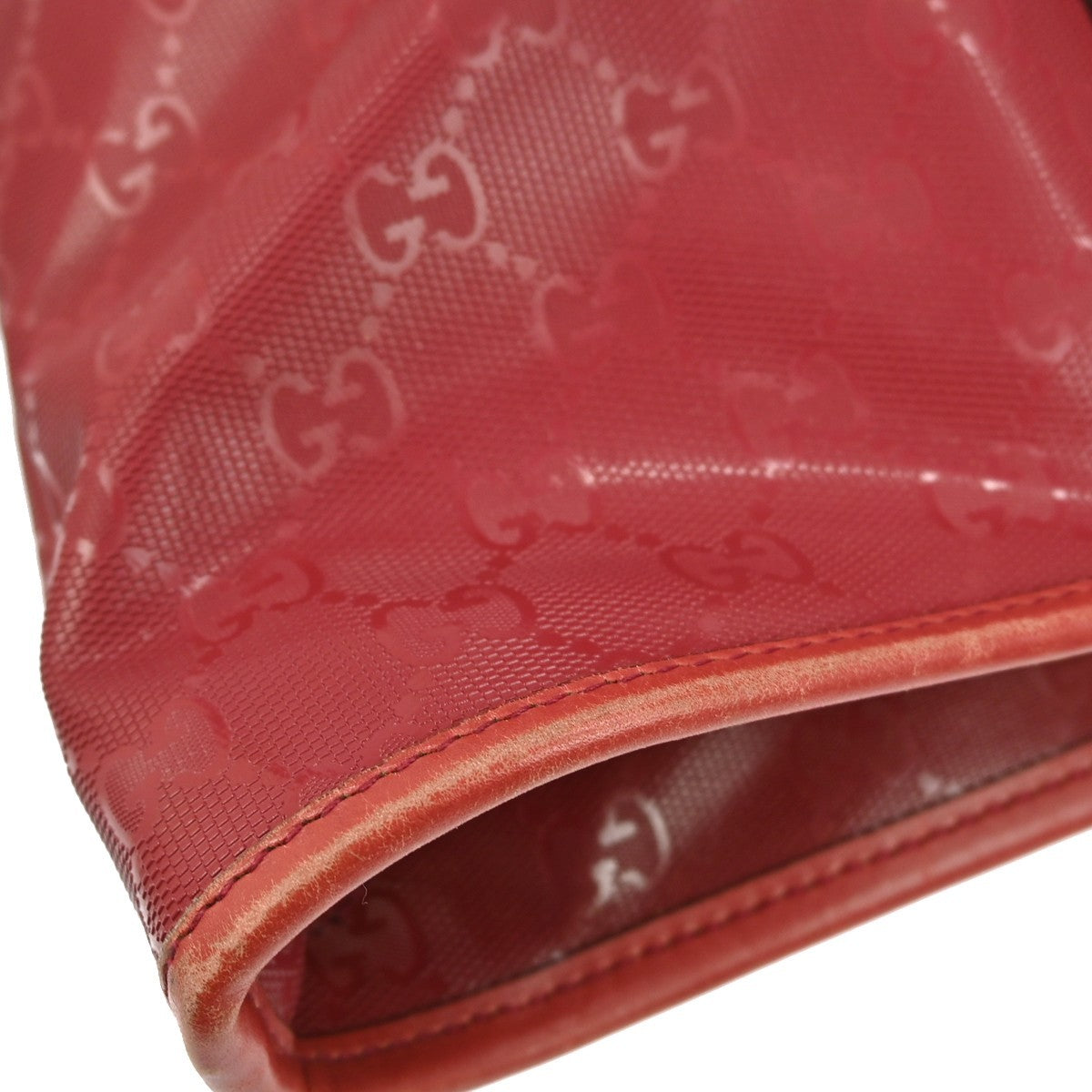 Gucci Plus Tote Gg Imprime Red Leather Tote Bag Bag (Pre-Owned)