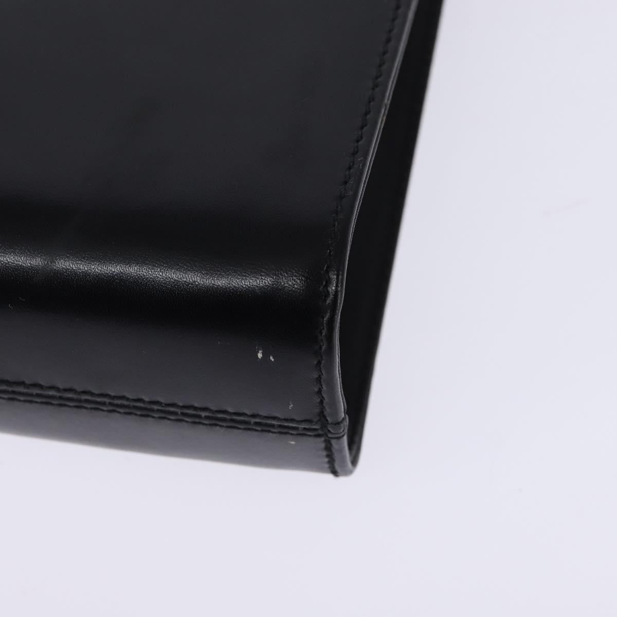 Salvatore Ferragamo Vintage Gancini Chain Shoulder Bag Leather Black Leather Shoulder Bag Bag (Pre-Owned)