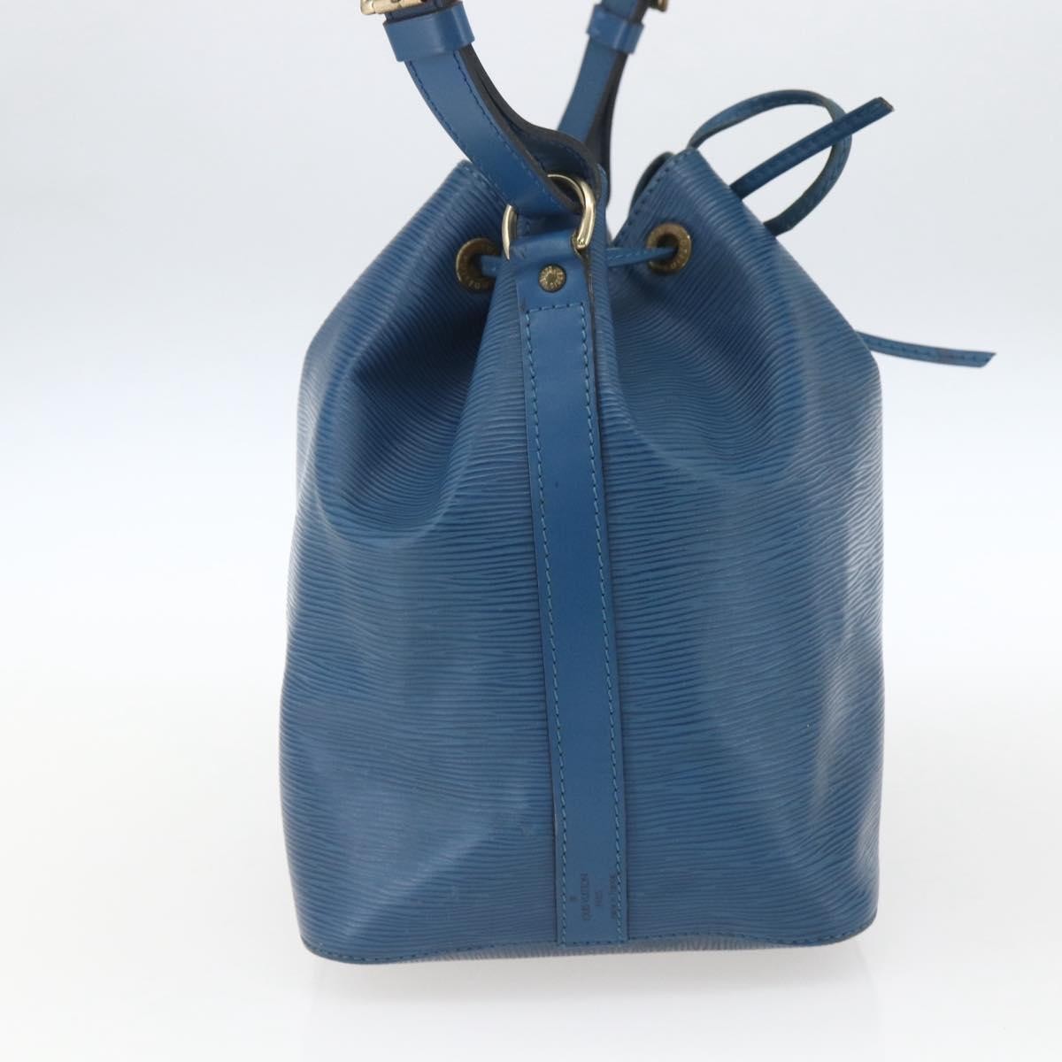 Louis Vuitton Petit Noe Handbag Epi Leather Blue Leather Shoulder Bag Bag (Pre-Owned)