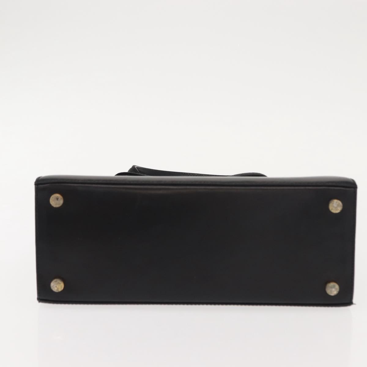 Salvatore Ferragamo Vala Handbag Leather Black Leather Handbag (Pre-Owned)