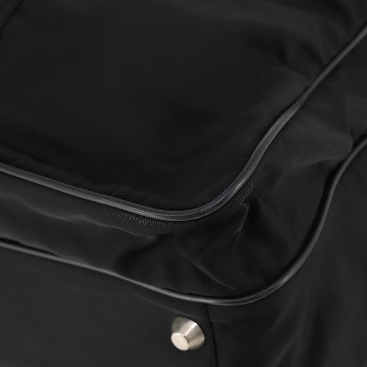 Prada Vintage Boston Bag Nylon Black Nylon Travel Bag Bag (Pre-Owned)