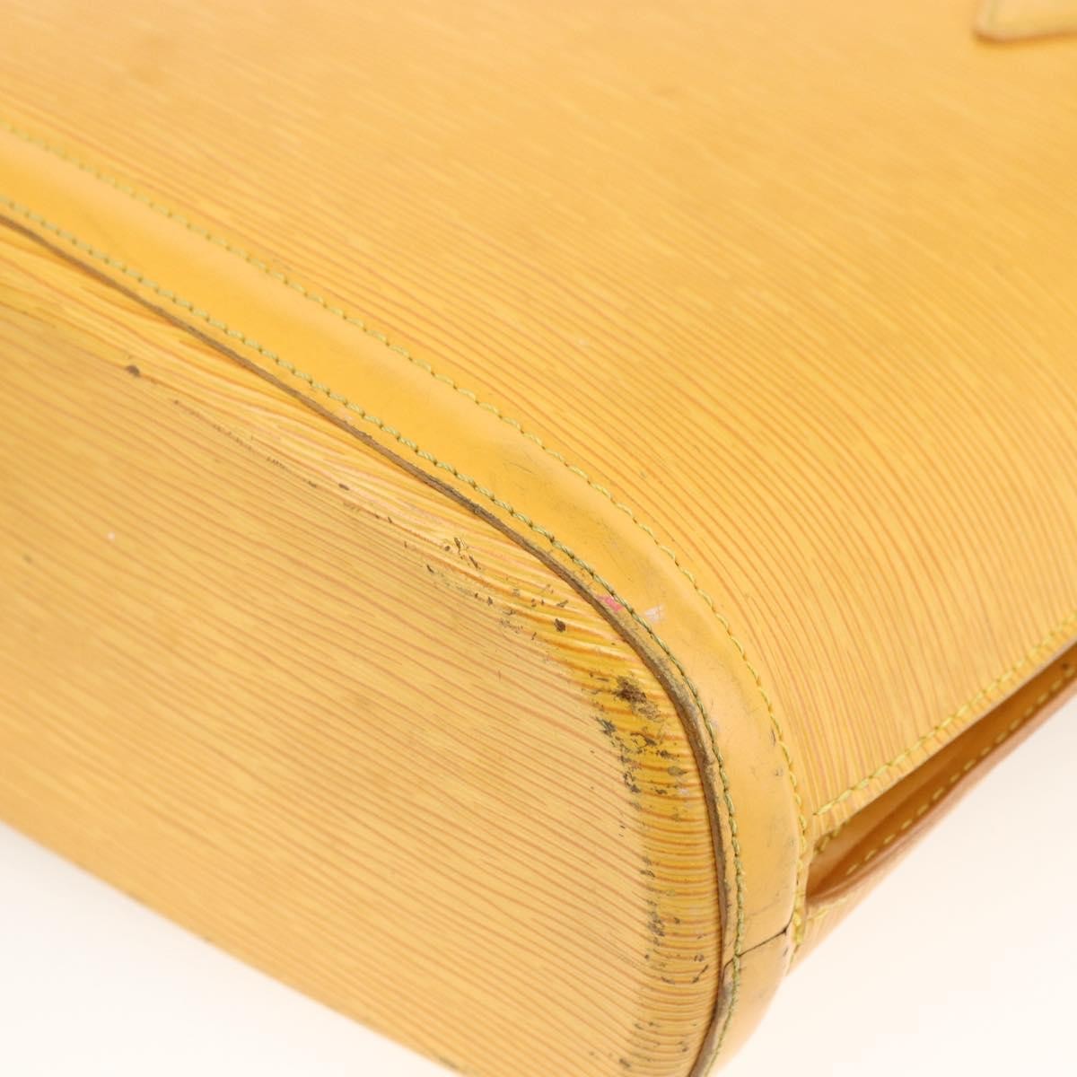 Louis Vuitton Lussac Handbag Epi Leather Yellow Leather Shoulder Bag Bag (Pre-Owned)