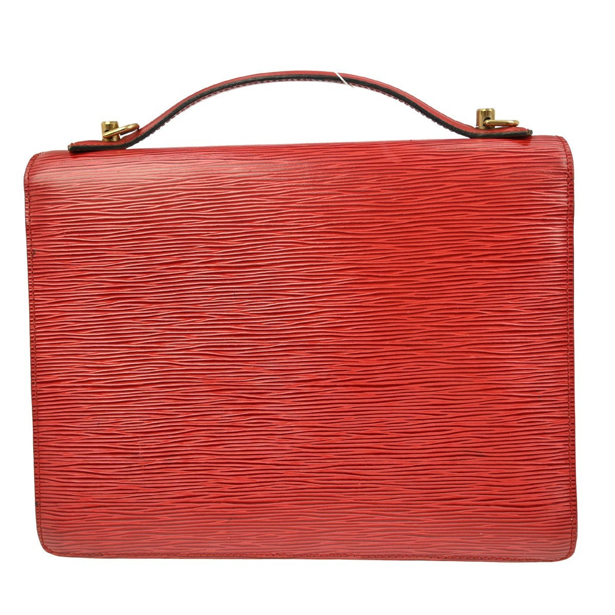 Louis Vuitton Monceau Handbag Epi Leather Red Leather Handbag (Pre-Owned)