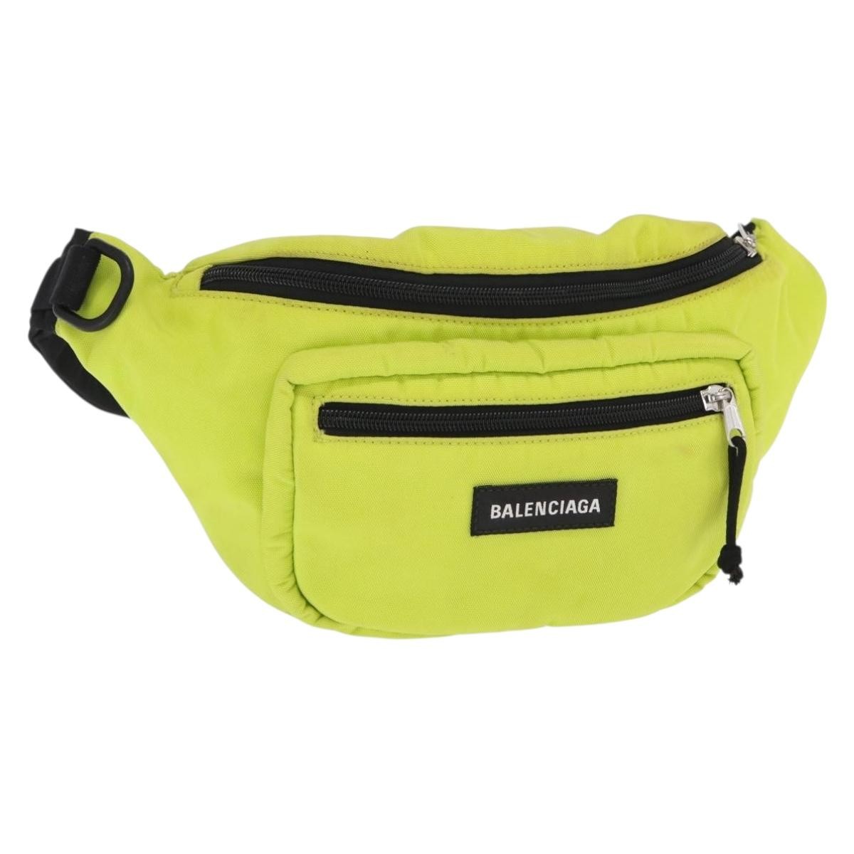 Balenciaga Explorer Belt Bag Nylon Yellow Nylon Shoulder Bag Bag (Pre-Owned)