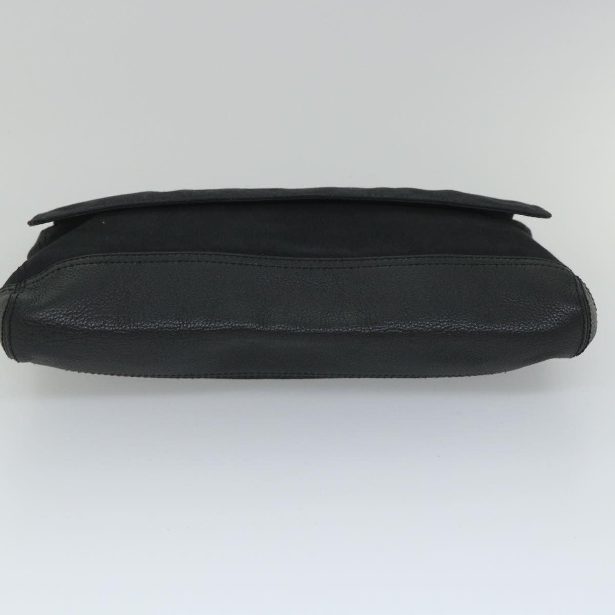 Balenciaga Vintage Pouch Leather Black Canvas Clutche & Pouche Bag (Pre-Owned)