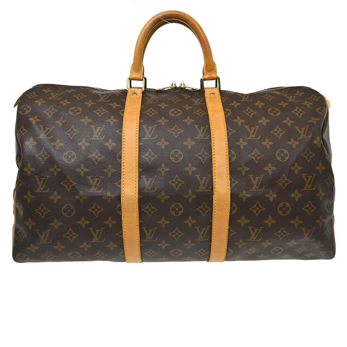 Louis Vuitton Keepall Bag Monogram Canvas Brown Canvas Travel Bag Bag (Pre-Owned)