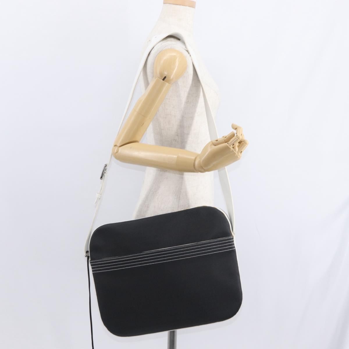 Loewe Anagram Shoulder Bag Leather Black Leather Shoulder Bag Bag (Pre-Owned)