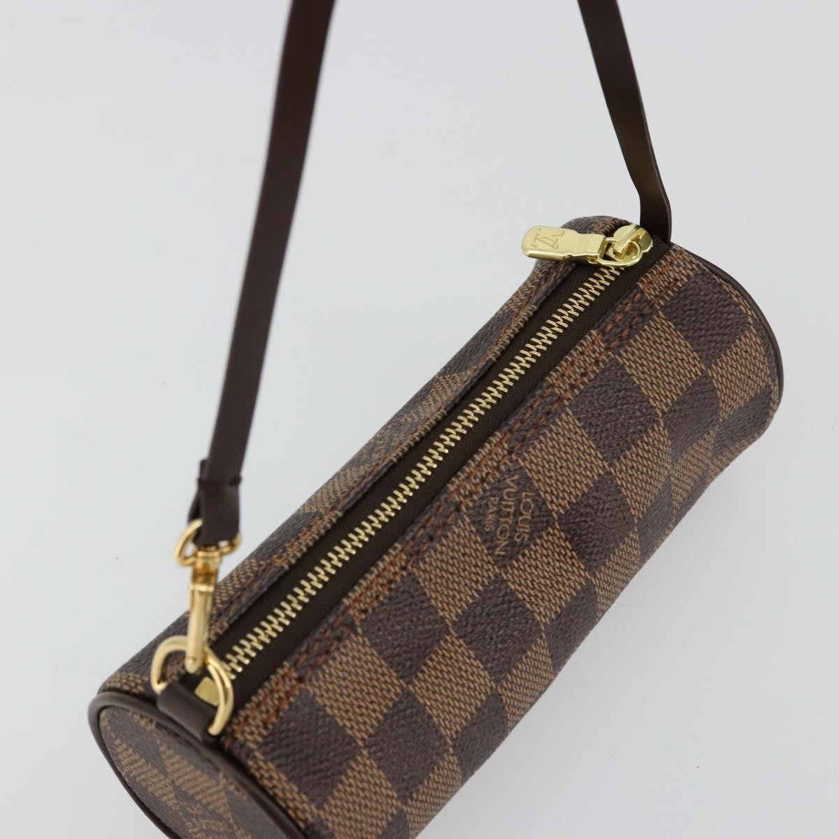 Louis Vuitton Papillon Pochette Damier Brown Canvas Clutche & Pouche Bag (Pre-Owned)