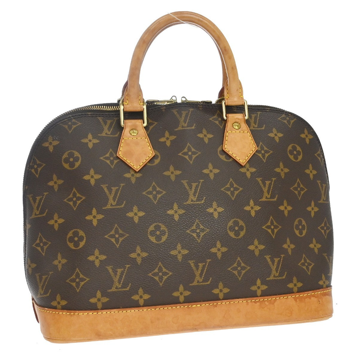 Louis Vuitton Alma Handbag Monogram Canvas Brown Canvas Handbag (Pre-Owned)