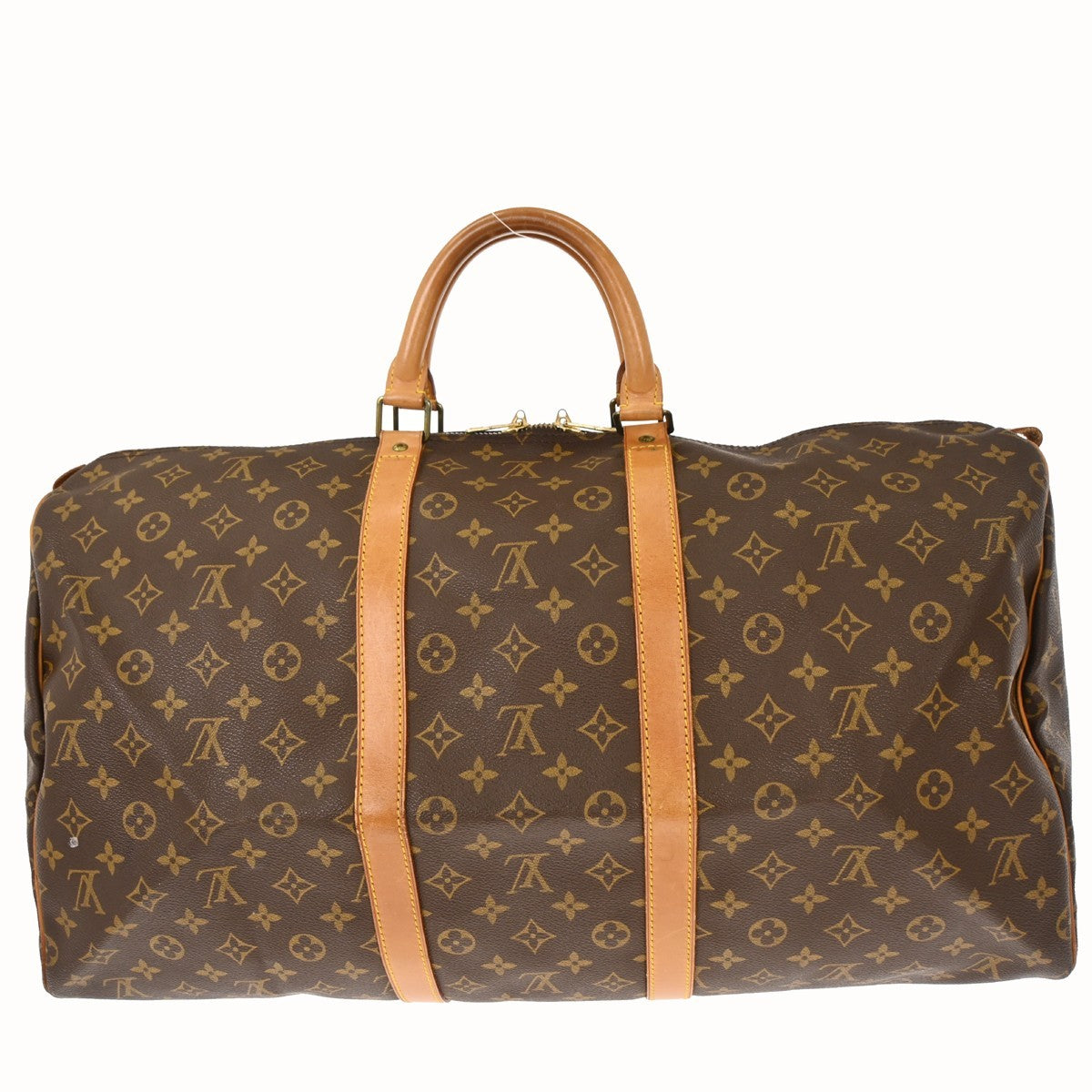 Louis Vuitton Keepall Bag Monogram Canvas Brown Canvas Travel Bag Bag (Pre-Owned)