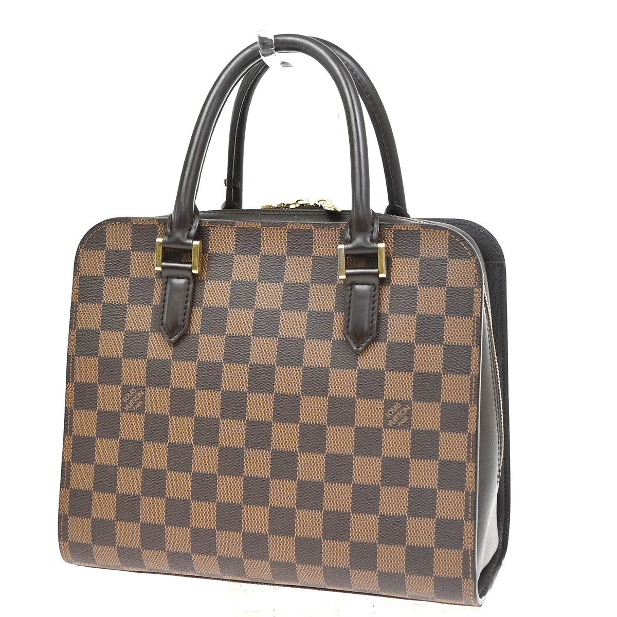Louis Vuitton Triana Bag Damier Brown Leather Handbag (Pre-Owned)