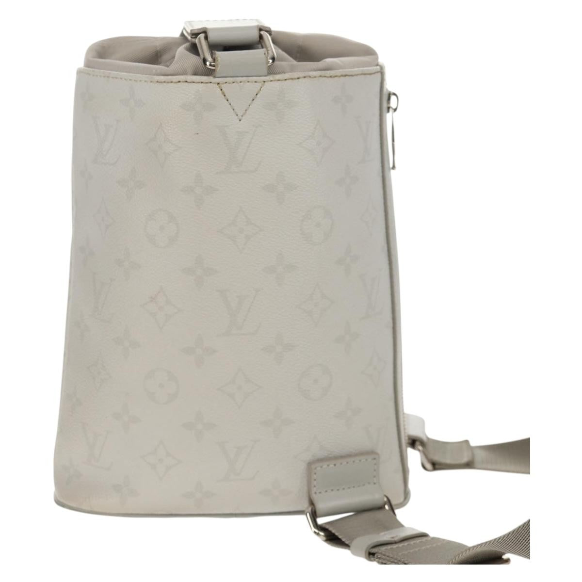 Louis Vuitton Chalk Sling Bag Limited Edition Logo Story Monogram Canvas White Canvas Shoulder Bag Bag (Pre-Owned)