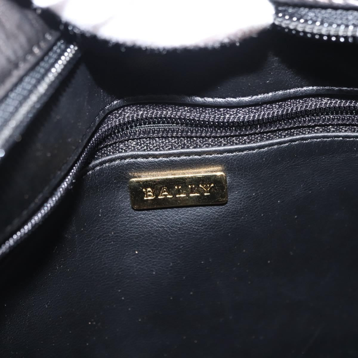 Bally Vintage Chain Shoulder Bag Quilted Leather Black Leather Shoulder Bag Bag (Pre-Owned)