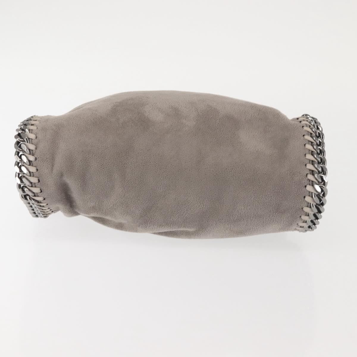 Stella Mccartney Falabella Fold Over Crossbody Bag Suede Gray Synthetic Shoulder Bag Bag (Pre-Owned)