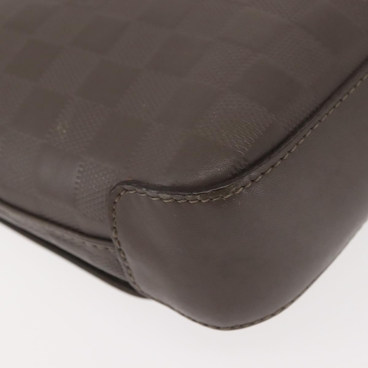 Louis Vuitton District Messenger Bag Damier Infini Leather Gray Leather Shoulder Bag Bag (Pre-Owned)