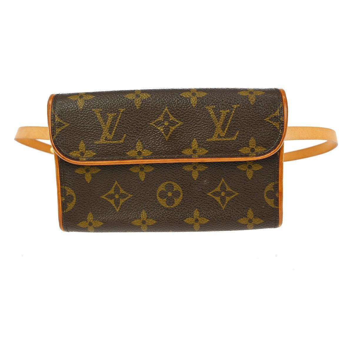Louis Vuitton Florentine Waist Bag Monogram Canvas Brown Canvas Clutche & Pouche Bag (Pre-Owned)