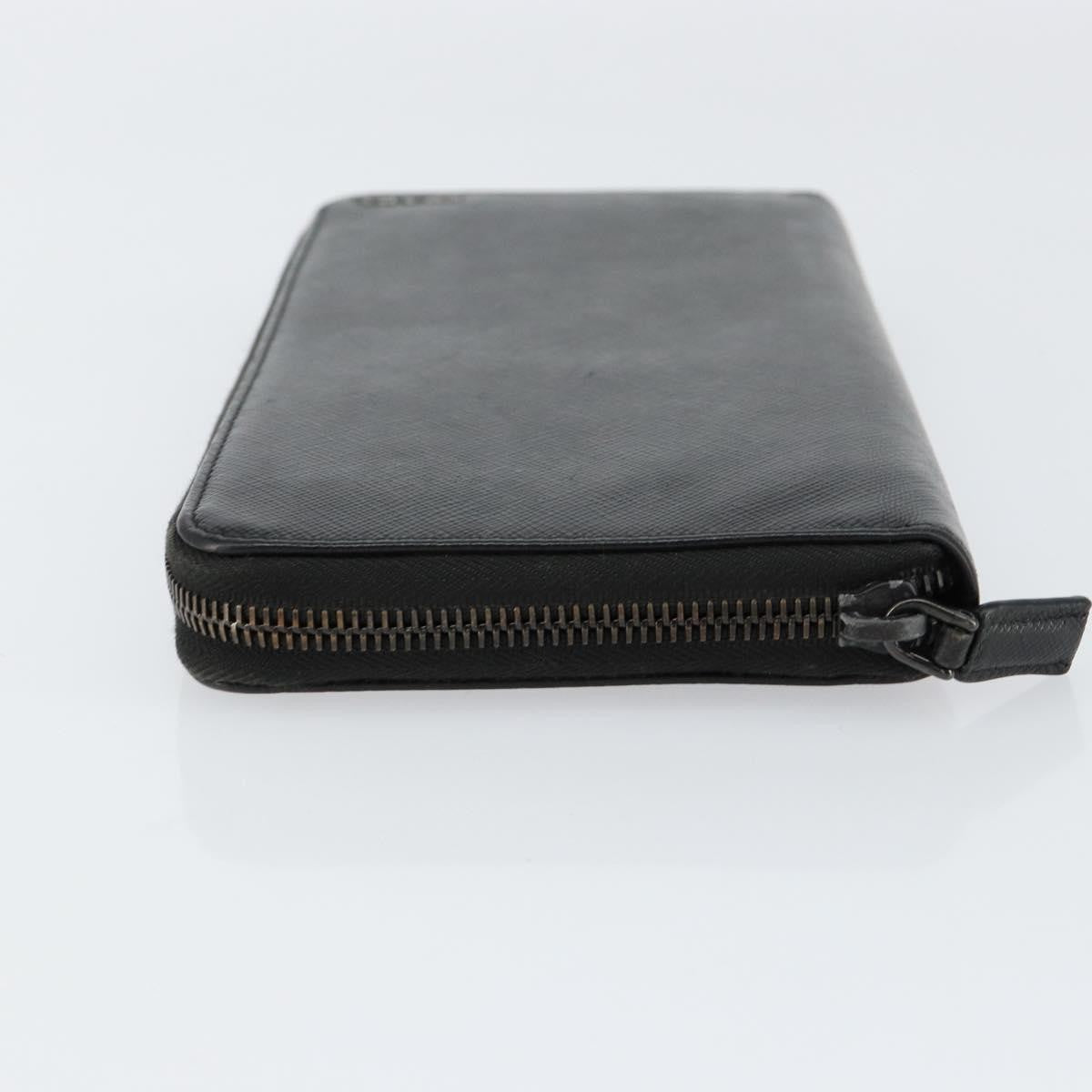 Prada Saffiano Wallet Leather Black Leather Wallets Accessory (Pre-Owned)