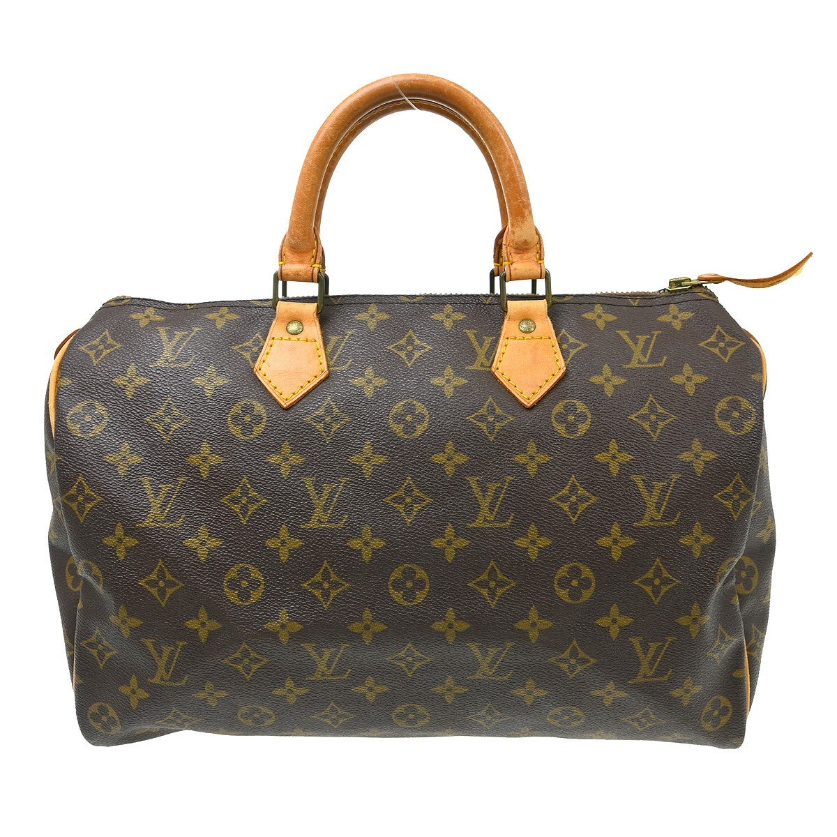 Louis Vuitton Speedy Handbag Monogram Canvas Brown Canvas Handbag (Pre-Owned)