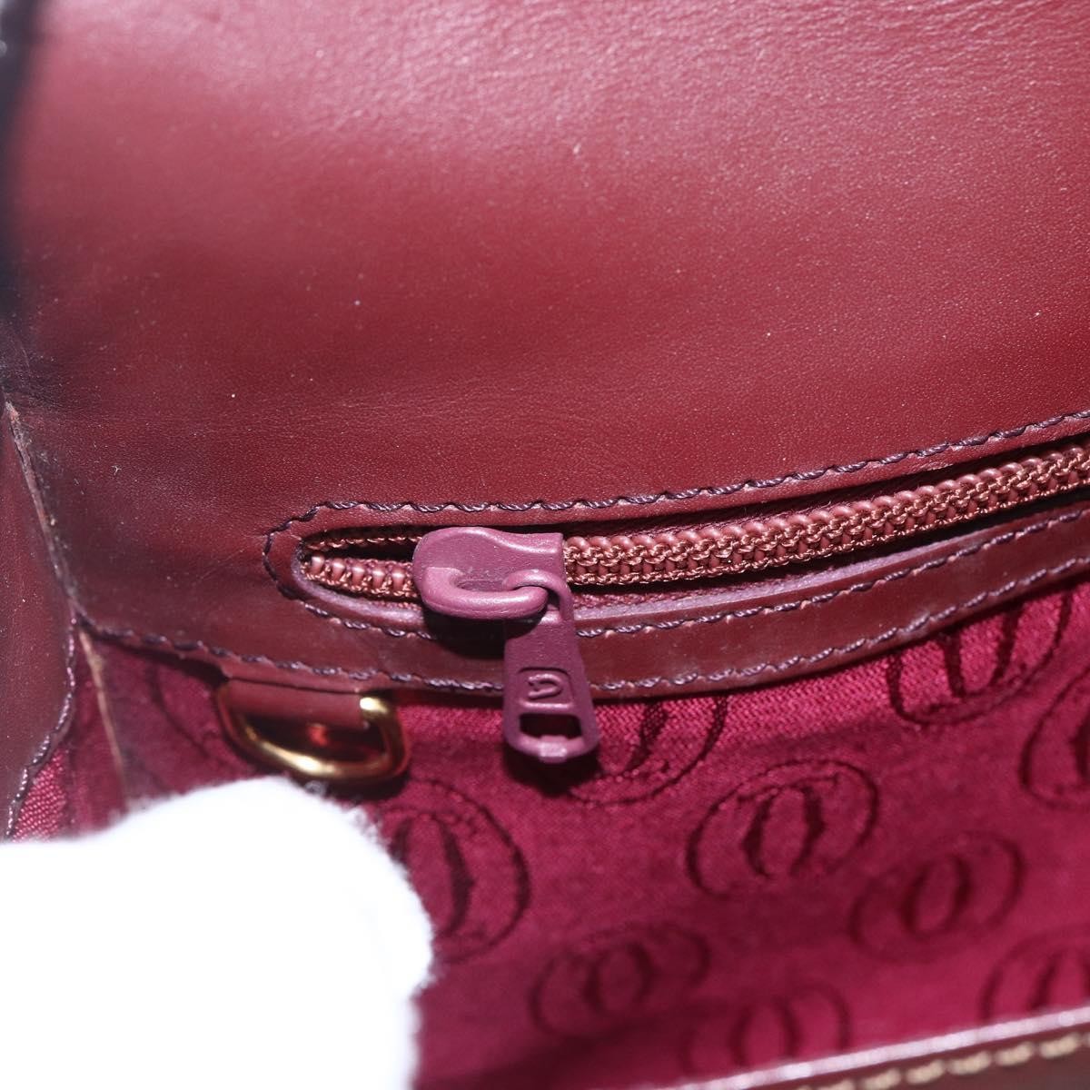 Cartier Must De Cartier Shoulder Bag Leather Burgundy Leather Shoulder Bag Bag (Pre-Owned)