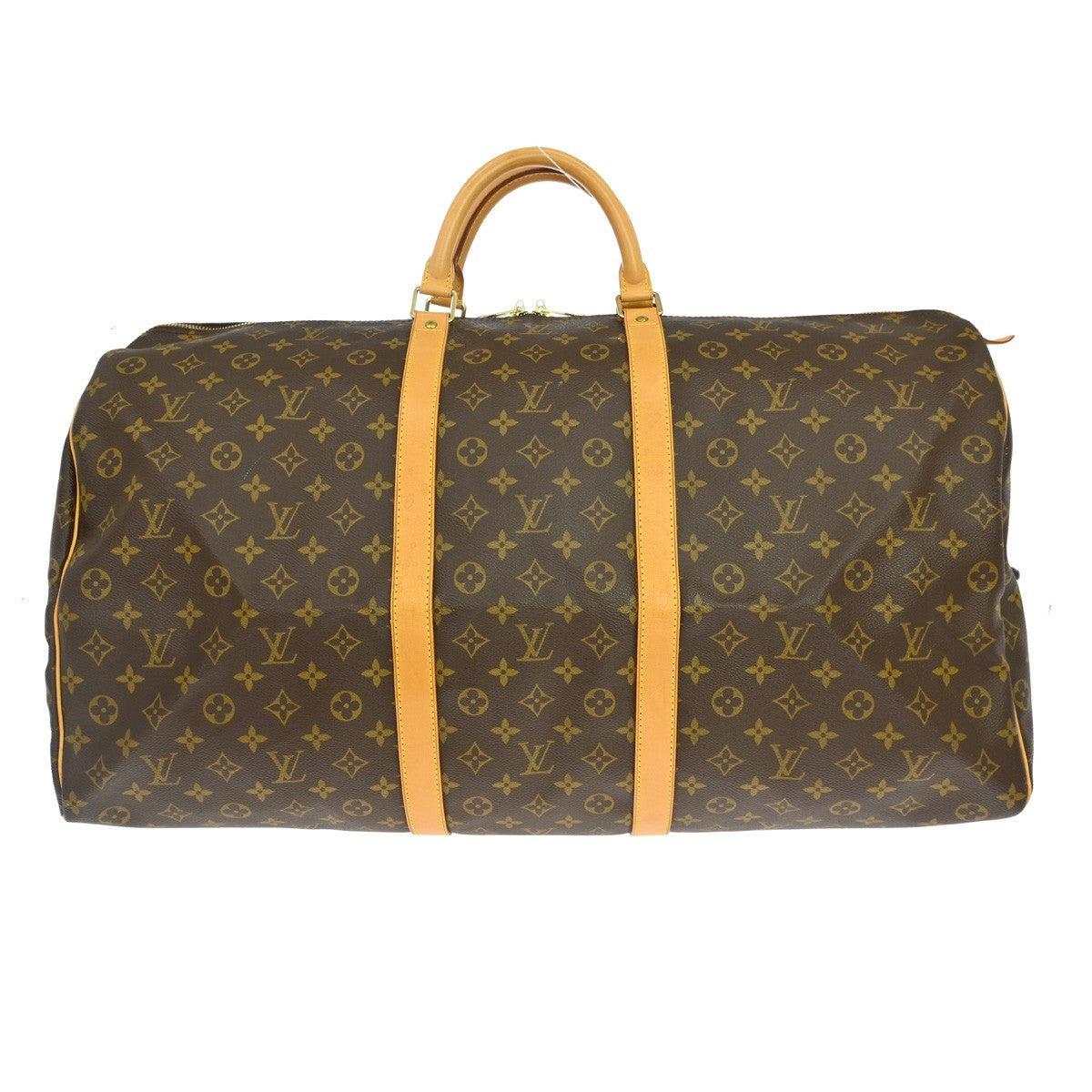 Louis Vuitton Keepall Bag Monogram Canvas Brown Canvas Travel Bag Bag (Pre-Owned)