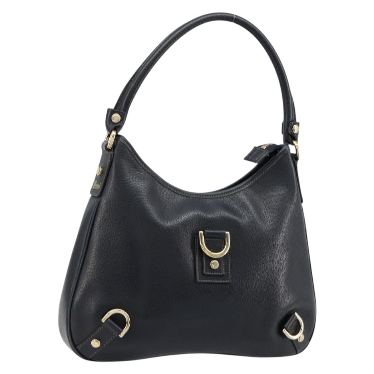 Gucci Abbey D-Ring Hobo Leather Navy Leather Handbag (Pre-Owned)