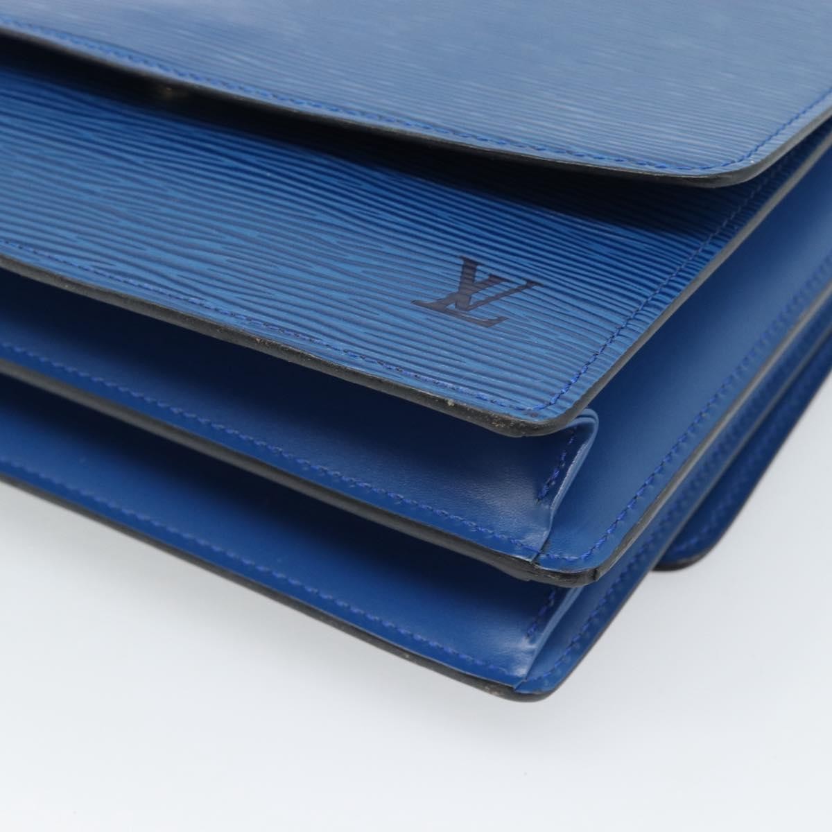 Louis Vuitton Grenelle Shoulder Bag Epi Leather Blue Leather Shoulder Bag Bag (Pre-Owned)