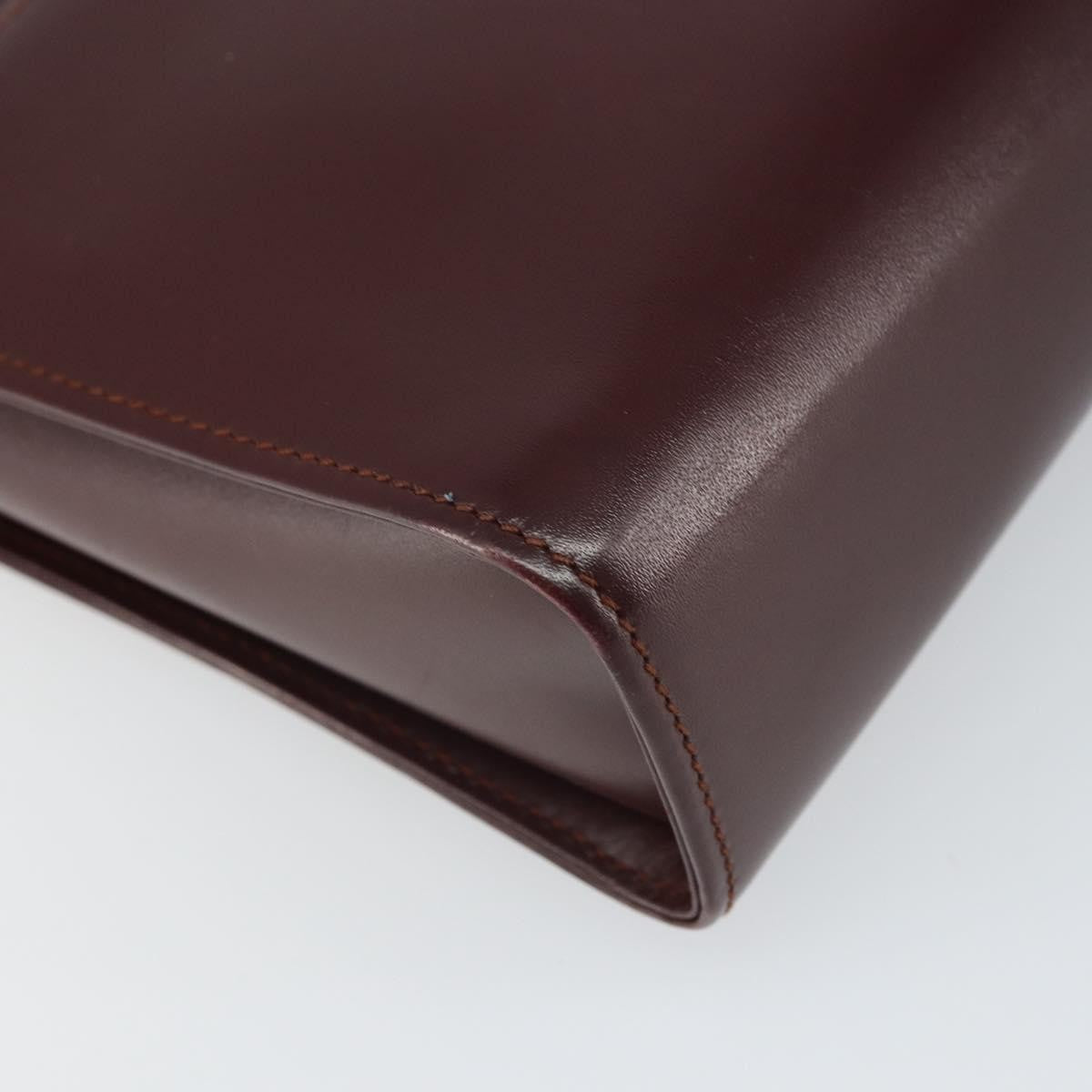 Cartier Must De Cartier Clutch Bag Leather Burgundy Leather Clutche & Pouche Bag (Pre-Owned)