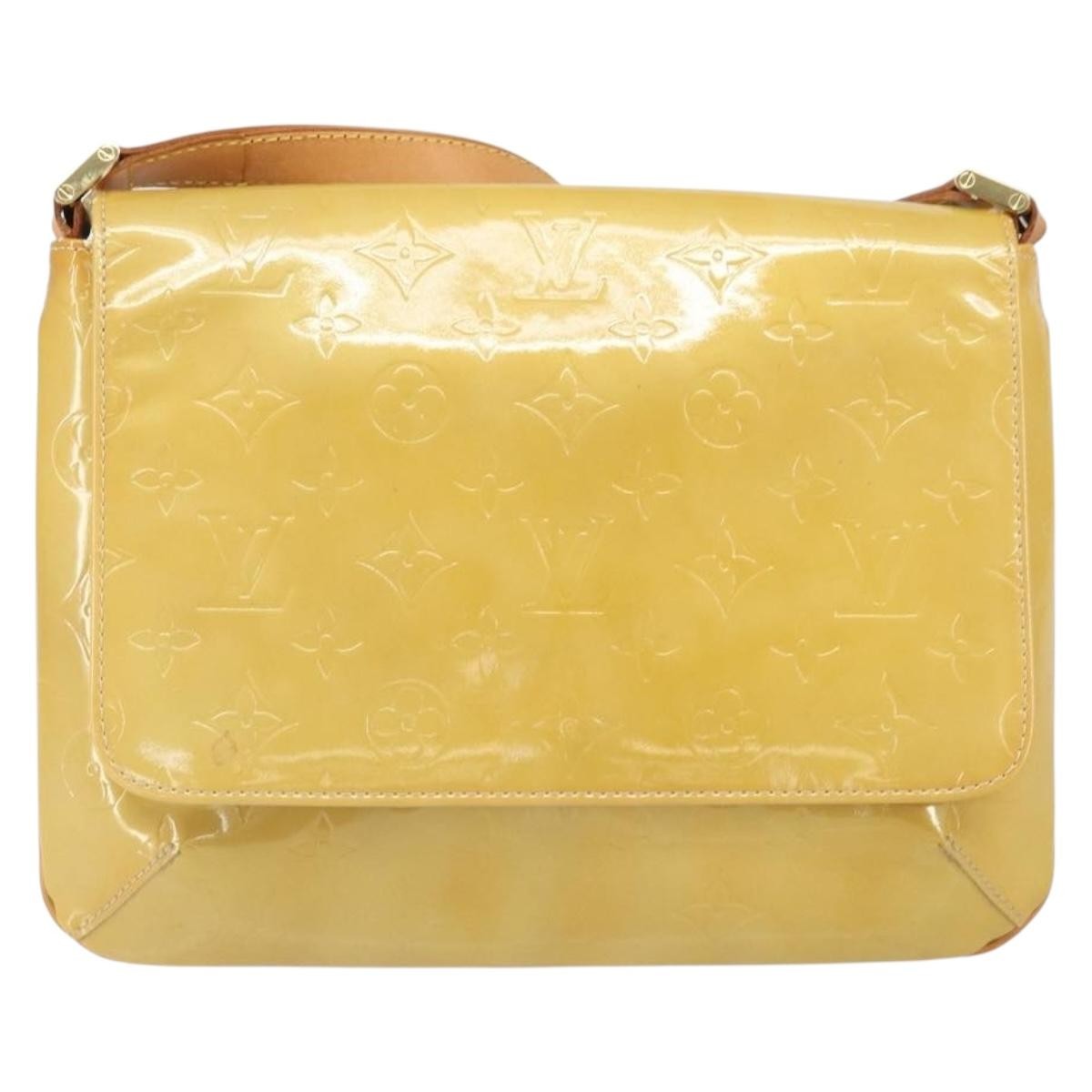Louis Vuitton Thompson Street Handbag Monogram Vernis Beige Patent_Leather Shoulder Bag Bag (Pre-Owned)