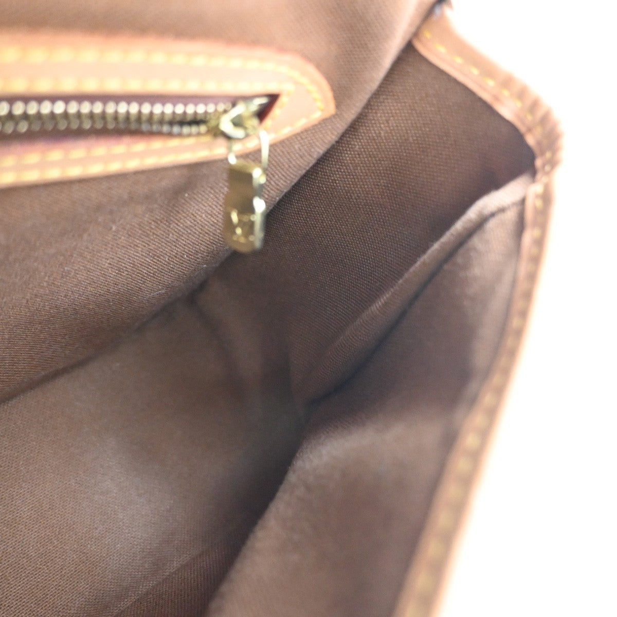 Louis Vuitton Sologne Handbag Monogram Canvas Brown Leather Shoulder Bag Bag (Pre-Owned)