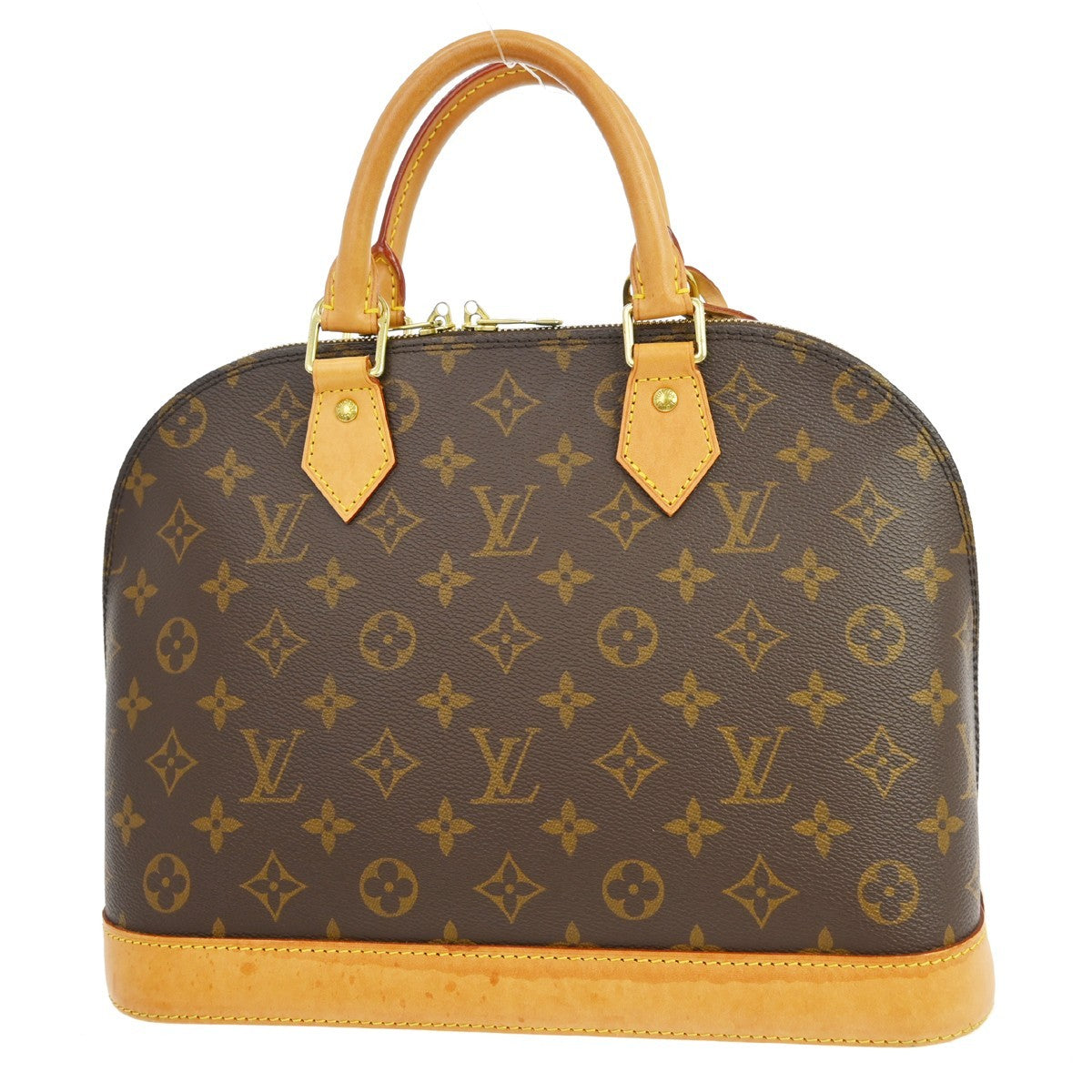 Louis Vuitton Alma Handbag Monogram Canvas Brown Canvas Handbag (Pre-Owned)