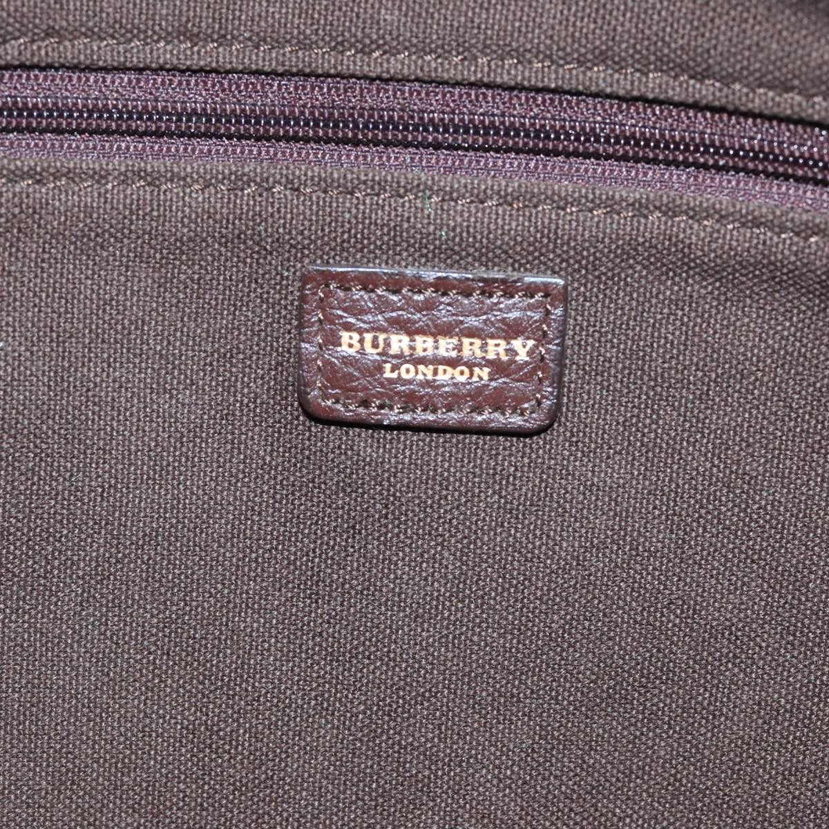 Burberry Nova Check Shoulder Bag Canvas And Leather Beige Canvas Shoulder Bag Bag (Pre-Owned)