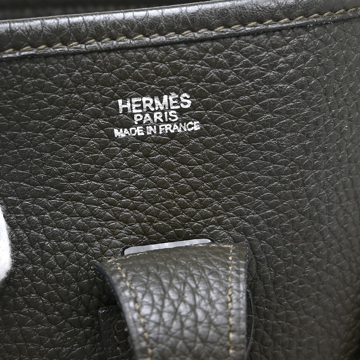 Hermes Evelyne Bag Gen Iii Clemence Green Leather Shoulder Bag Bag (Pre-Owned)