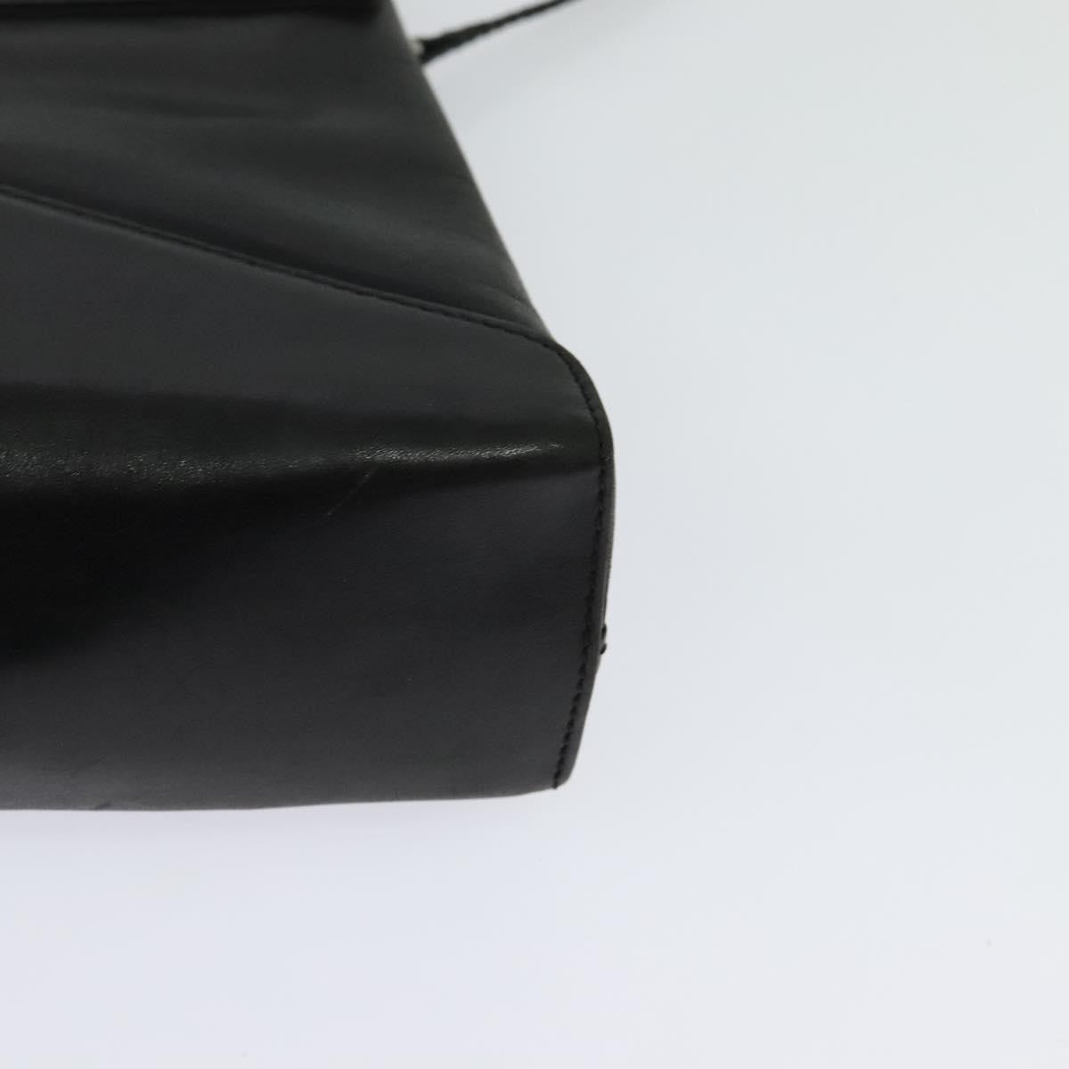 Givenchy Shoulder Bag Leather Black Leather Shoulder Bag Bag (Pre-Owned)