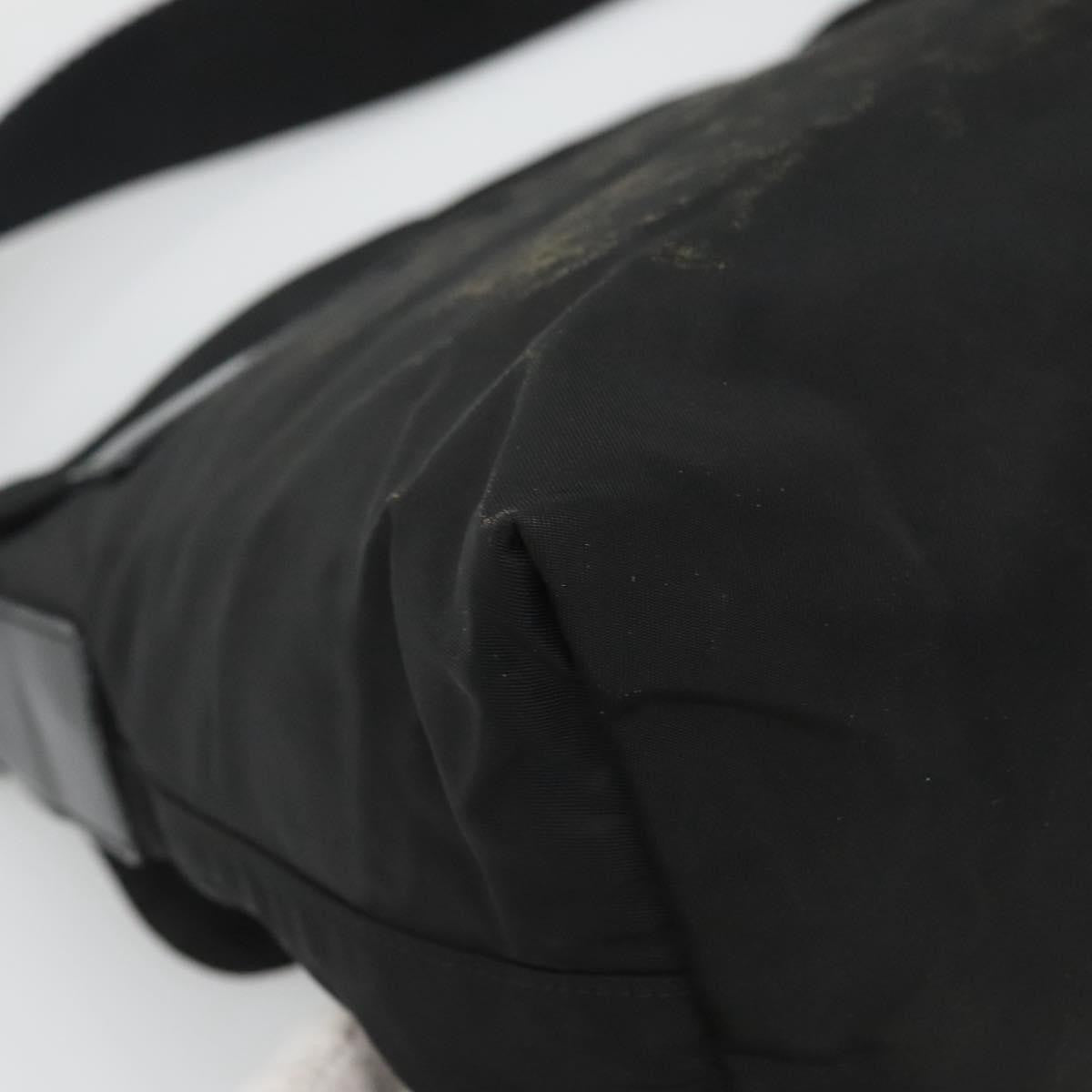 Prada Buckle Messenger Bag Tessuto Black Nylon Shoulder Bag Bag (Pre-Owned)