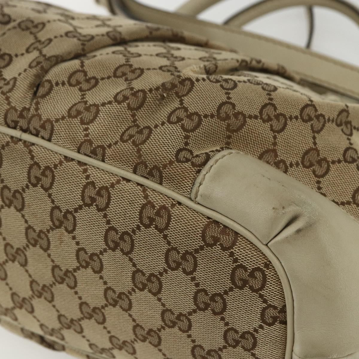 Gucci Sukey Top Handle Satchel Gg Coated Canvas Beige Canvas Handbag (Pre-Owned)